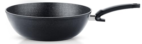 Fissler Adamant - Padella Wok In Alluminio (Diametro 30 Cm; 5,2 Litri) Rivestita, Grande Padella Da Cucina Asiatica, Bordo Alto, Antiaderente, Compati