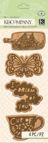 Handmade Mini Accents 4/Pkg-Wood Icons