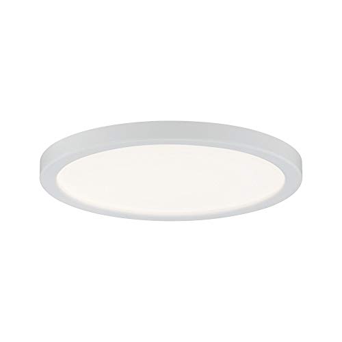 Paulmann 92944 Pannello Led Areo Tondo Con Lampada Da Soffitto, Bianco Opaco, 3000 K, 12 X 12 X 1 Cm