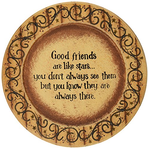 Your Hearts Delight Good Friends Are Like Stars Piatto Di Legno, Multicolore, 11 – 1/5,1 Cm