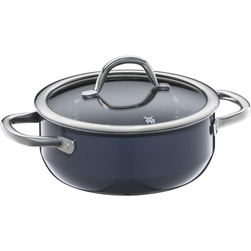 Wmf Fusiontec Inspire - Pentola Grande, 20 Cm, Coperchio In Vetro, A Induzione, 2,4 L, In Ceramica High-Tech, Antigraffio, Non Rivestita, Colore: Blu