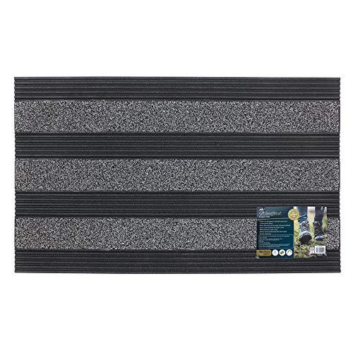 Jvl Woodford - Zerbino Con Retro In Gomma, Per Esterni, 46 X 76 Cm, Colore: Grigio
