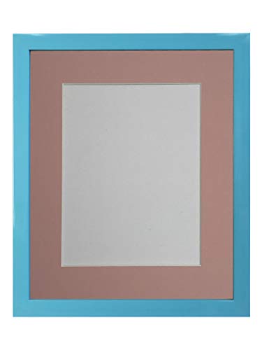 Frames By Post Cornice Blu A 0,75 Foto Con Il Supporto Rosa Dimensioni Immagine 15 X 10 Pollici Vetro Di Plastica, 20 X 16 Image Size 15 X 10 Inch