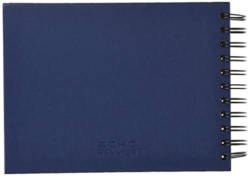 Rössler Papier 1329452900 - S.O.H.O. Album Fotografico Wire-O 195 X 145 Mm, 40 Pagine Nere, Blu, 1 Pezzo