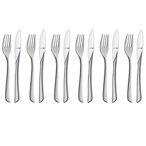 Wmf 1142566390 Virginia - Set Da 12 Posate Da Dessert O Colazione, In Acciaio Cromargan® Protect