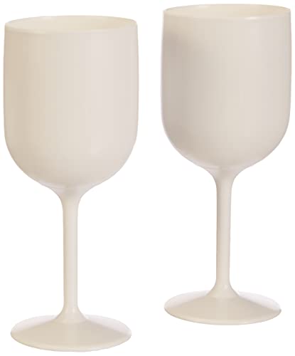 Mojito Design Calice Bicchieri, Plastica, Bianco, 2 Pezzi