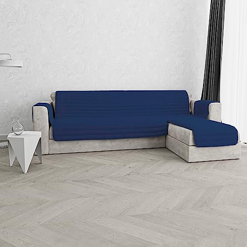 Trendy Copridivano Penisola, Blu Scuro 290 Cm