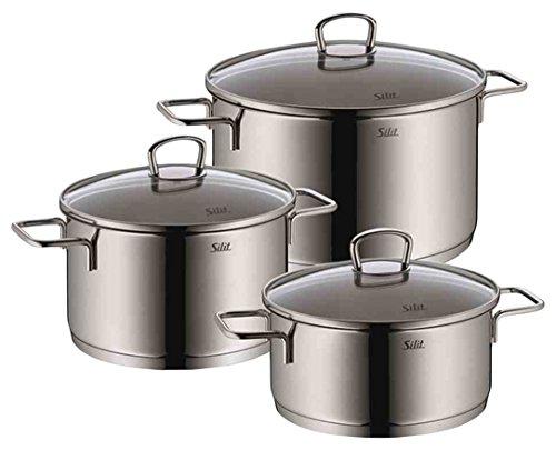Silit Set Di Pentole, Acciaio Inox, Argento, 49 X 39 X 49 Cm