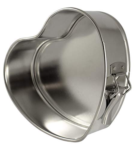 Zenker Stampo Tortiera Mini Size Apribile A Forma Di Cuore In Acciaio Banda Stagnata 21 X 18 X 7,5Cm Resistente Alla Ruggine E Durevole, Linea Silver
