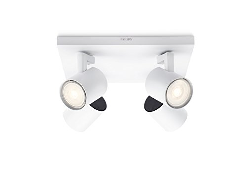 Philips 5309431P0 Myliving, Spot Led Runner 4 Flg., 920Lm, Bianco, Metallo, 3.5 Watts, Integrato, 24 X 24 X 10.9 Cm