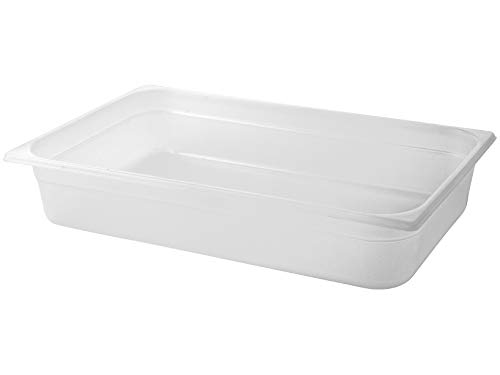 Mori 2A Bpp11100 Gastronorm Polipropilene Gn1/1 H100 Contenitori Cibi Cucina, Trasparente/Bianco