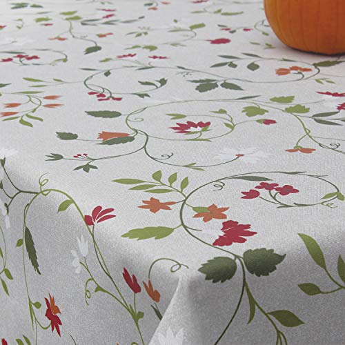 Oryx 5542010 Mantel Antimanchas Textil Floral Rollo 1,4 X 25 Metros, Poliestere Cotone, Cranberry