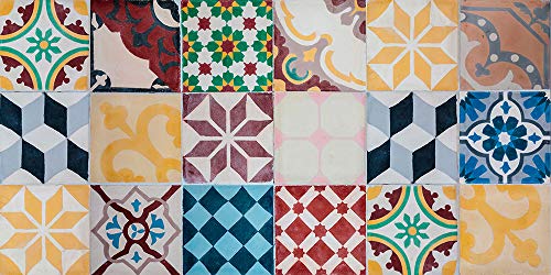 Viniliko Viniko Vintage Tiles Tappeto In Vinile 50X100 Multicolore