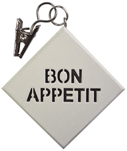 Aroa Xxi Bon Appetit Set Di Pinzette Decorative Per Tovagliette, Plastica, 4,5 X 4,5 X 1 Cm, 4 Pezzi 4.5X4.5X1 Cm Bianco