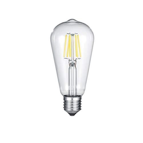 Trio Leuchten Trio 987-600 Kolben Lampadina Led, 6 W, Trasparente, Diametro 6.4 Cm E27
