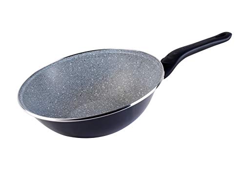 Vitrificados Del Norte Megafesa Dolomiti - Wok, Rivestimento Antiaderente, Diametro 28 Cm, Color Grigio Marengo