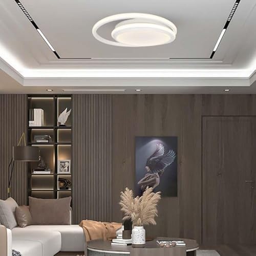 V-Tac Vt-7783 Lampadario Led Da Soffitto Rotondo Bianco Doppio Cerchio 300Mm 24W 4000K Design Moderno - Sku 6995