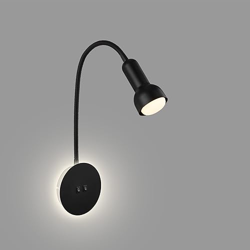 Briloner - Lampada Da Lettura Con Retroilluminazione, Lampada Da Parete Per Interni Regolabile, Lampada A Led Con 2 Interruttori, Lampada Da Parete Pe