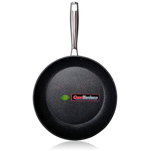 Wecook! Ecochef Titanio Padella Induzione 28Cm, Antiaderente Quantanium Ecologico 5 Strati, Senza Pfoa, Alluminio Forgiato, 4Mm Di Spessore, Vitrocera
