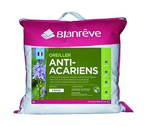 Blanrêve Oracavd004570 Cuscino Antiacaro, Fattoria Poliestere Bianco 70 X 45 Cm