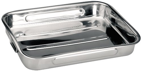 Ibili Roasting Pan Bistro 63X46 Cm Of Stainless Steel, Silver, 63 X 46 Cm