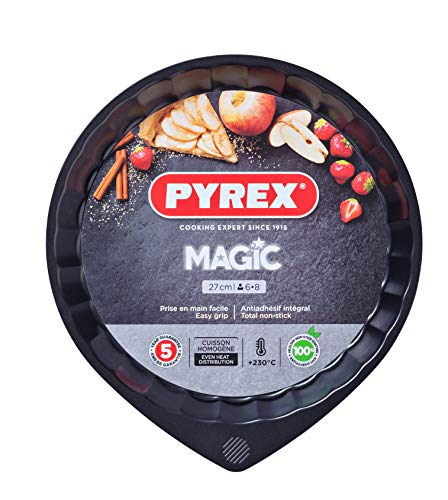 Pyrex Mg27Bn6 Magic Flan - Latta, 27 Cm, Colore: Nero