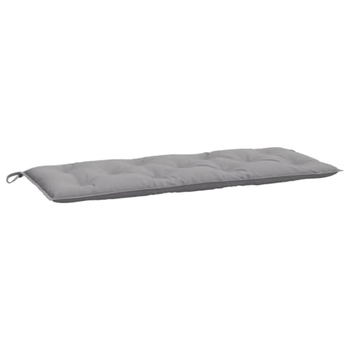 Vxl Cuscino Per Panca Da Giardino, In Tessuto, Grigio, 120 X 50 X 7 Cm