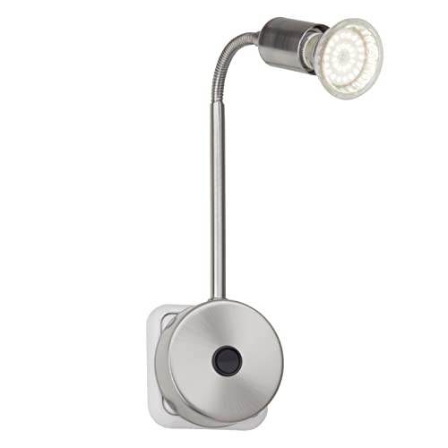 Brilliant Lampada Loona Led Spot Spot Ferro | 1X Led-Par51, Gu10, Lampada Con Riflettore Led Da 3W Inclusa, 250Lm, 3000K | Con Braccio Flessibile E In