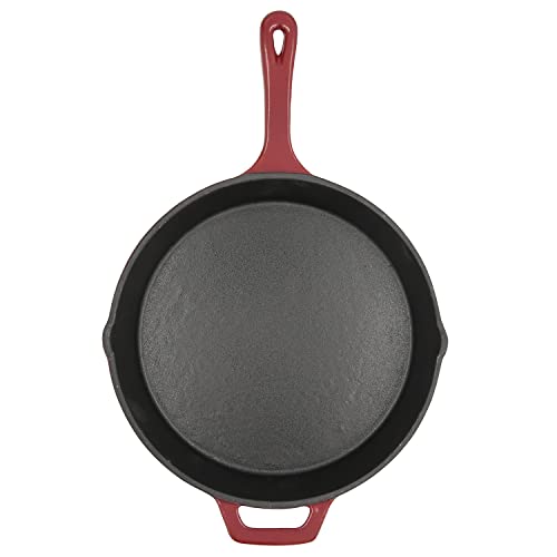 Quid Bidasoa - Padella In Ferro Smaltato, 26 Cm, Colore: Rosso