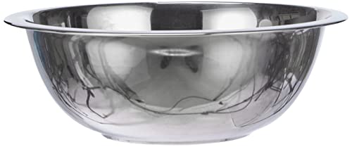 Equinox Insalatiera In Acciaio Inox, Argento, Acciaio Inox, Argento, 22 X 22 X 8,5 Cm
