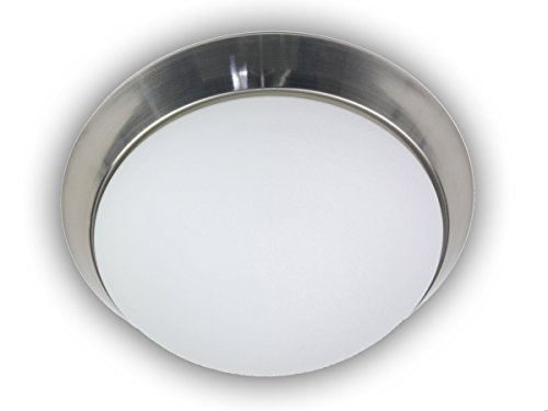 'Niermann Standby A + + To E Lampada Da Soffitto, Parete Anello In Nichel Opaco", Opale Opaco, 30 X 30 X 11 Cm