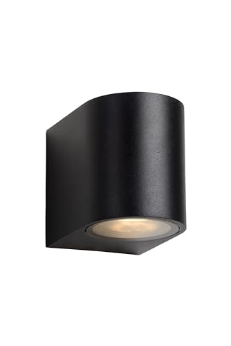 Lucide Zora Di Led – Faretto Da Parete Led Esterno – Dim. – Gu10 – 2 X 5 W 3000 K – Ip44 – Bianco, Alluminio, Black, Gu10, 5 Wattsw, 230 Voltsv