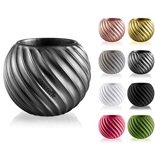 Fioriera Concreta In Cemento, In Cemento, A Forma Di Onda, Ø 7,6 Cm, 17 Colori