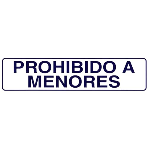 Wolfpack Linea Profesional Wolfpack Rotulo Adhesivo 250X63 Prohibido A Menores, Cranberry, Extra Large