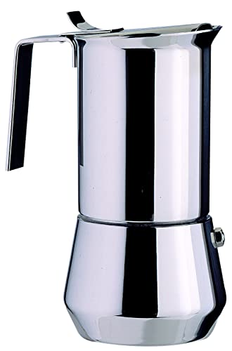 Ilsa Caffettiera Espresso Turbo Express, Acciaio Inox 18/10, Tazze 9, Capacità 60 Cl