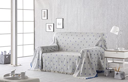 Estoralis - Lunares - Trapunta Divano Multiuso, Copriletto, Coperta Foulard, Plaid Letto, Copridivano, Pratico E Morbido Confortevole. Poliestere Coto