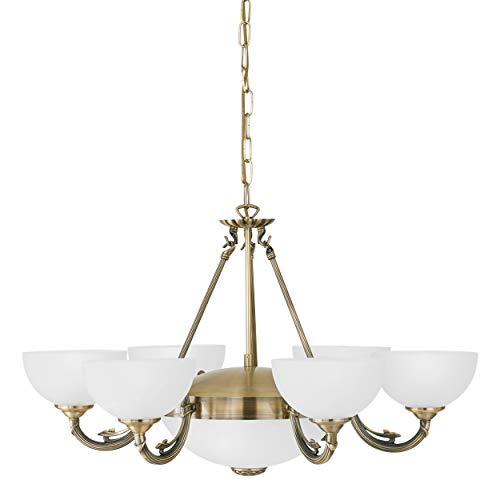 Eglo Savoy Lampada A Sospensione Supporto Rigido, E27. 60 W, Oro