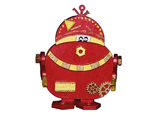 Petra S Kit Creativo News A Rob2616-Set Bricolage Robot P/B Zwo – Bracciali In Legno, Circa 160 Mm Con Occhiali Einglasigen Coordinati, Holzfarbe, 20