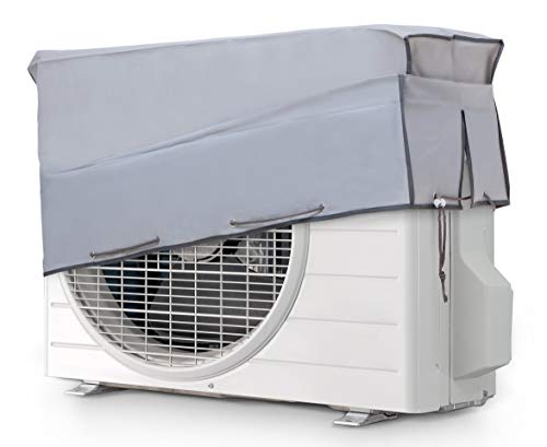 Smart-T-Haus - Fodera Protettiva Per Condizionatore, Per Esterno, Impermeabile, Doppio Tessuto E Protezione Uv, Grigio, 90 X 55 X 30 Cm