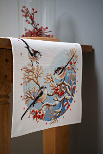 Vervaco Kit Punto Croce Contato: Runner: Tette Lunghe E Bacche Rosse, N, 32 X 84Cm