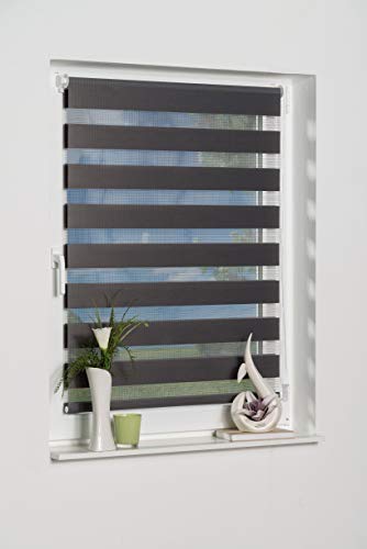 K-Home Klemmfix, Tenda A Rullo Madrid, Fissaggio A Clip Senza Viti, Grigio, 40 X 150 Cm
