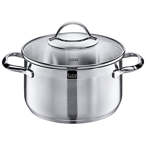 Silit "Achat High Casseruola Con Coperchio, Argento, 20 Cm