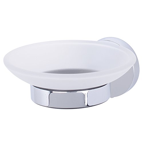 Haceka 25030110 Kosmos Chrome, Portasapone In Vetro