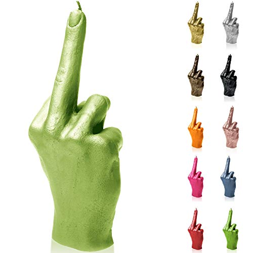 Candellana Candela In Forma Di Un Dito Medio | Fck | Altezza: 20 Cm | Lime | Durata: 30 Ore | Dimensioni Di Una Mano Reale | Fatta A Mano Nell’Ue