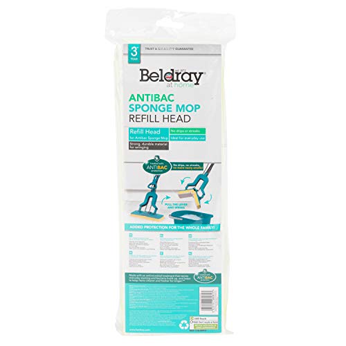Beldray La080813Ufeu7 Testina Di Ricambio In Spugna Antibatterica, Per Mop La026477, Trattamento Con Protezione Antibatterica, Testa Di Mocio Non Abra