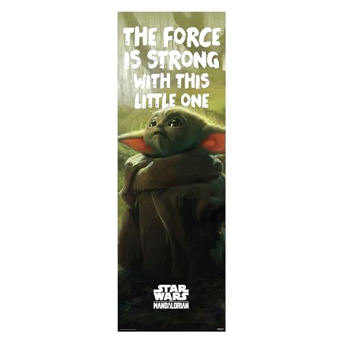 Grupo Erik: Poster Da Porta Star Wars Grogu | Poster Da Parete Baby Yoda 53 X 158 Cm, Poster Da Muro Con Carta Lucida E Incorniciabile, Star Wars Gadg