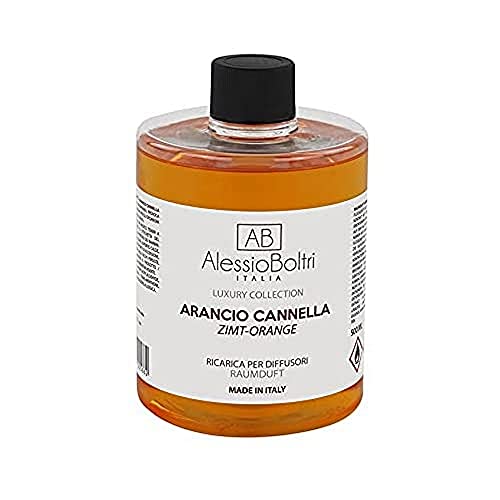 Ab Alessio Boltri - Ricarica Per Diffusori Luxury 500 Ml, Profumazione Arancio Cannella