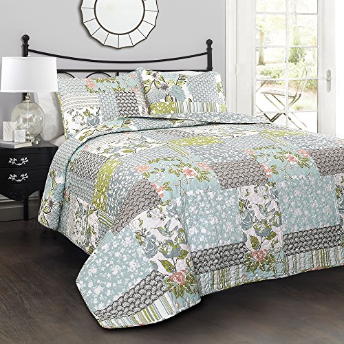 Lush Decor Set Copripiumino, Blu, King Size