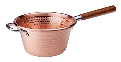 Pentole Agnelli Cocm65M22 Paiolo Con Manico In Legno, Rame, 22 Cm