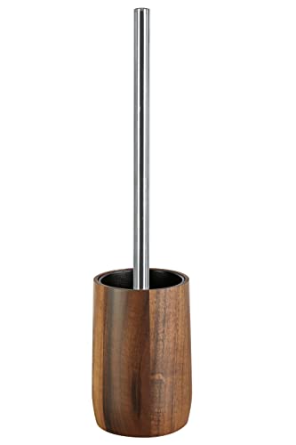 Kleine Wolke Porta Scopino Wc Acaia, Accessori Colore Marrone, Materiale: Acacia, Lunghezza 10,5 X Larghezza 10,5 X Altezza 42 Cm